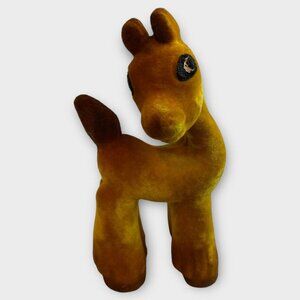 Vintage Soviet Plush Horse Toy Flocked Foam 1960s-1970s USSR Rare